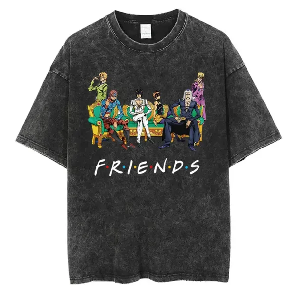 Design Friends x JoJo's Bizarre Adventure Acid Wash T-Shirt - 1