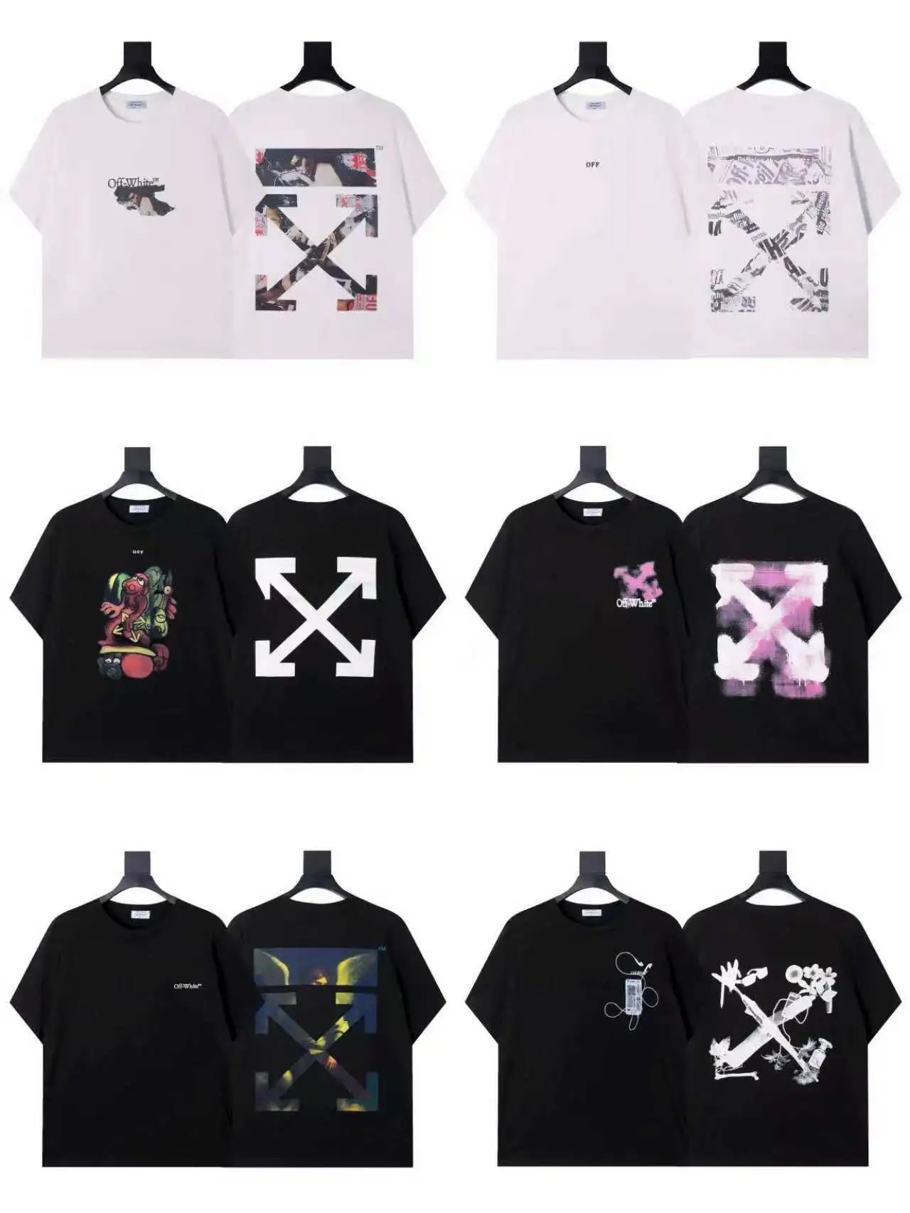 Off-White Angel Print T-Shirt Black - 3