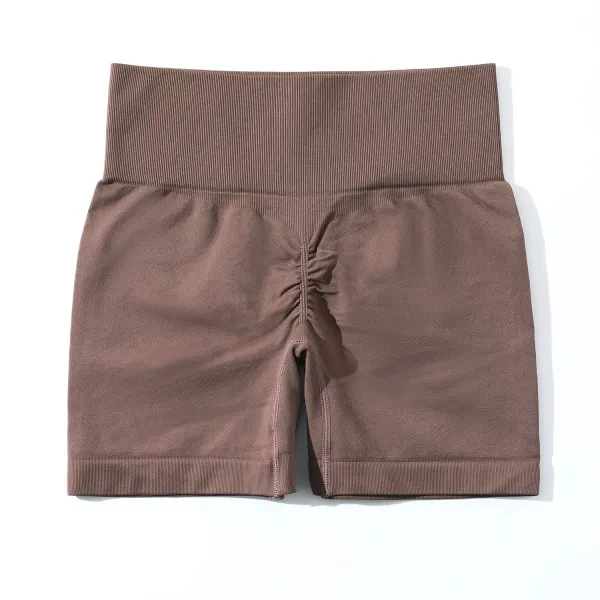 Design High-Waisted Compression Shorts Black - 42
