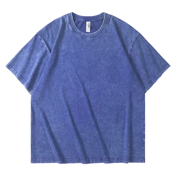 Design Acid Wash Blue T-Shirt - 1
