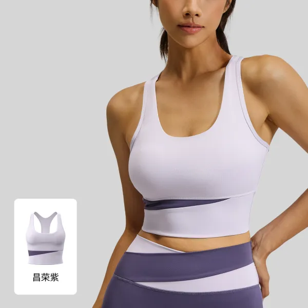 Design Layered Sports Bra in Lilac Purple Activewear - 1