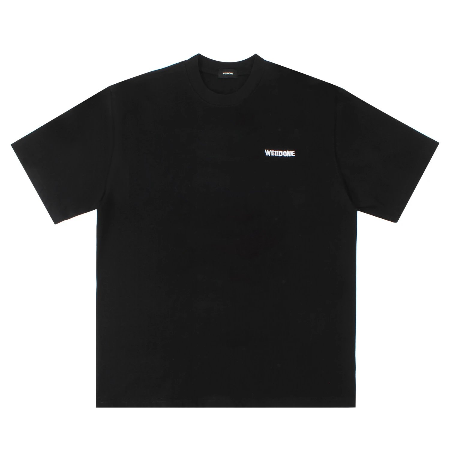 WETIDONE T-Shirts Short-Sleeve Crewneck — w 38 Black