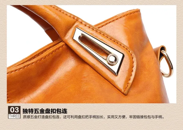 Design Patent Leather Hobo Bag Black Handbag - 34