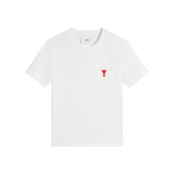 AMI Paris Classic Heart Logo Beige T-Shirt - 30