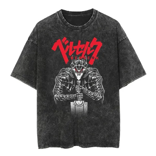 Berserk x Design Acid Wash Black T-Shirt - 1