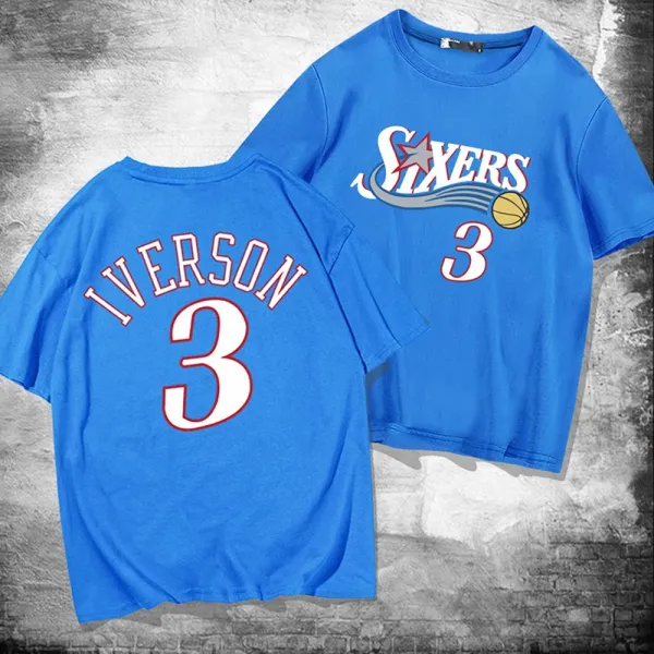 Philadelphia 76ers Allen Iverson #3 Jersey T-Shirt Red - 12