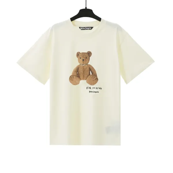 Palm Angels Bear In Mind Cream T-Shirt - 1