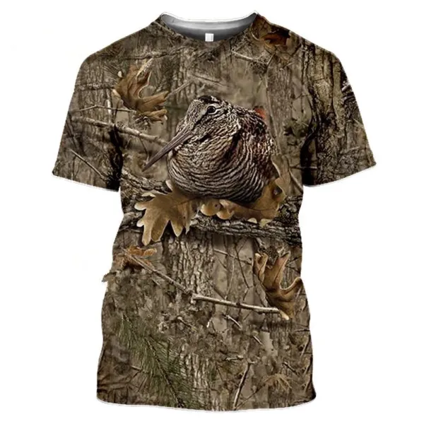 Design Woodland Snipe Camo Print T-Shirt - 4