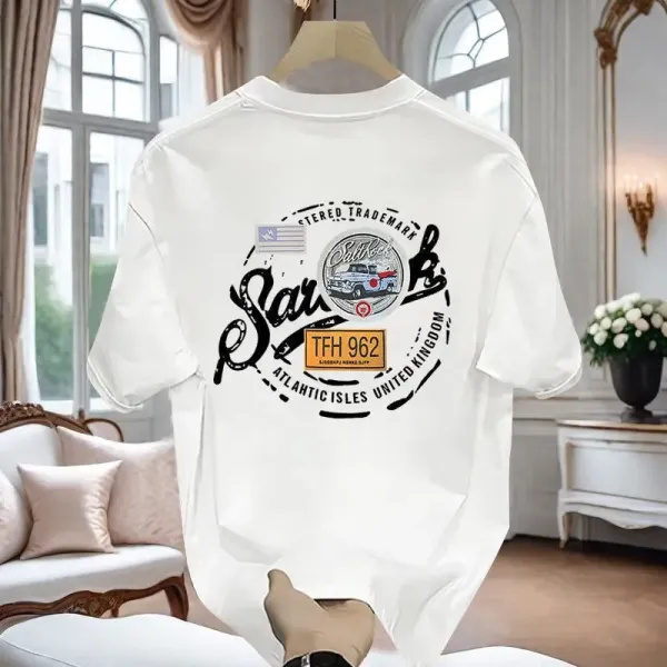 Design Saru TFH 962 Graphic Print White T-Shirt - 3