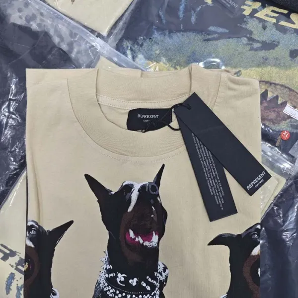 Represent Thoroughbred Dogs Beige T-Shirt - 19