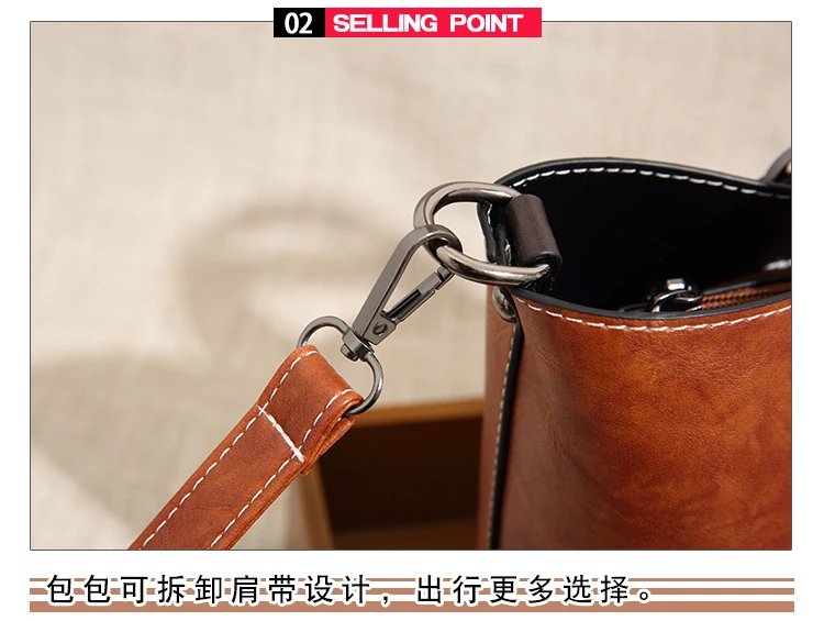 Design Tassel Detail Red Leather-look Tote Handbag Tote Bag - 34