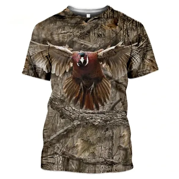Design Woodland Snipe Camo Print T-Shirt - 24