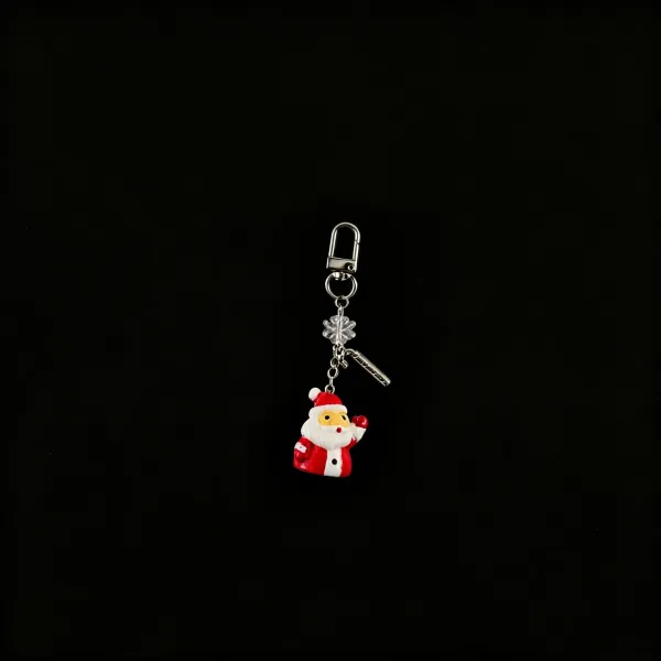 Design Santa Claus Keychain Charm Red White Accessory Jewelry - 1