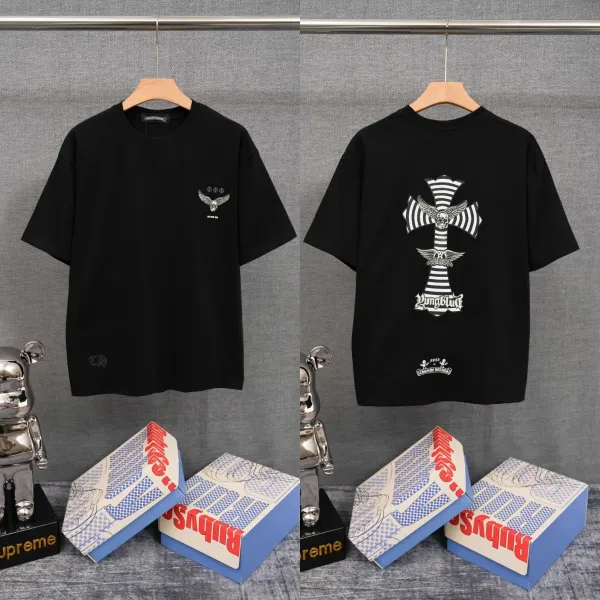 Chrome Hearts American Flag Graphic T-Shirt Black - 40