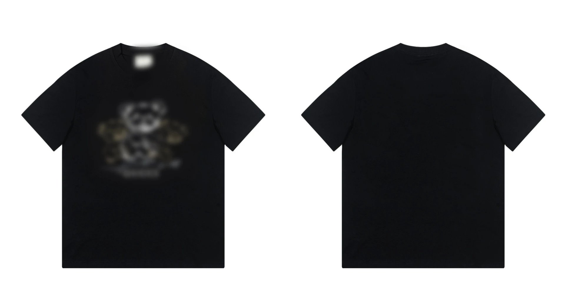 Design Graphic Print Black Oversized T-Shirt - 7