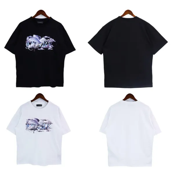 Amiri Tiger Logo Oversized Black T-Shirt - 43