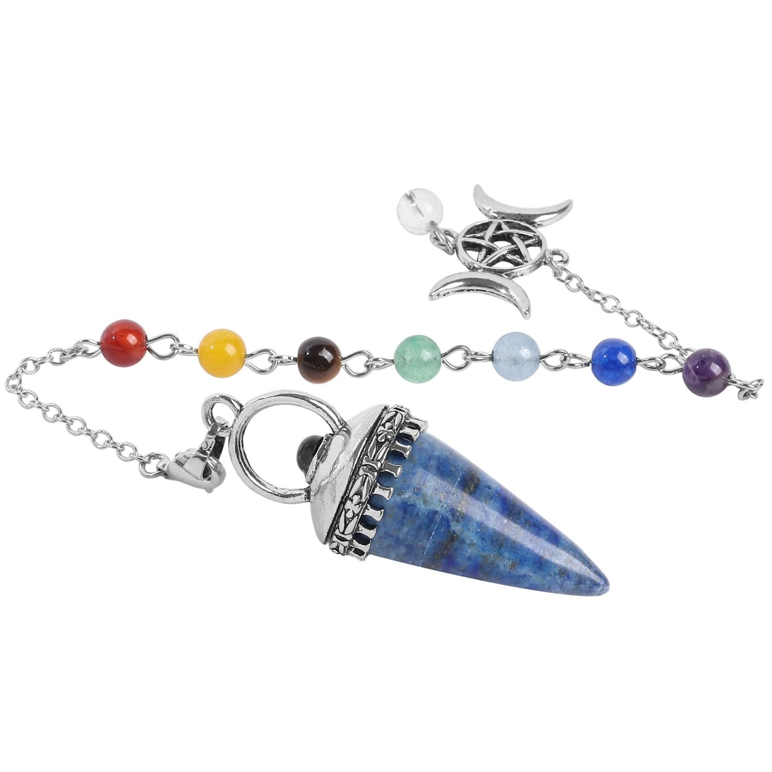 Design Chakra Pendulum Necklace Multicolor Jewelry - 13
