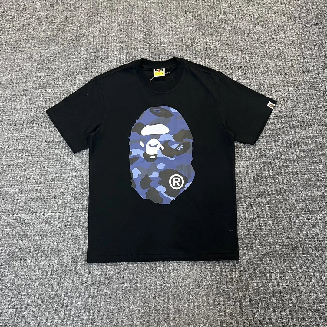 A Bathing Ape Camo Big Ape Head Black T-Shirt - 5