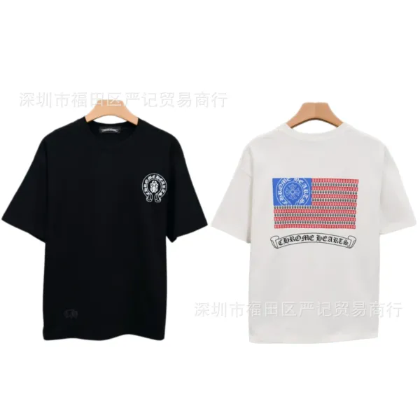 Chrome Hearts American Flag Graphic T-Shirt Black - 8