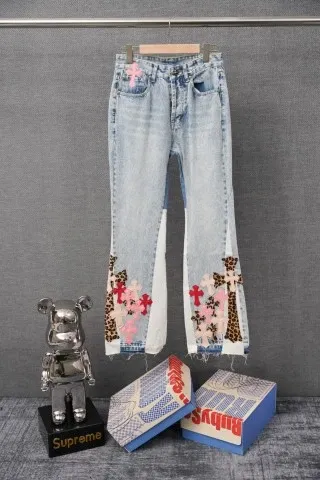 Denim Tears x Supreme Patchwork Embroidered Flare Jeans - 1