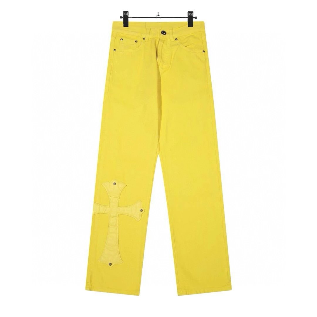Chrome Hearts Cross Embroidered Water-Washed Jeans photo 4