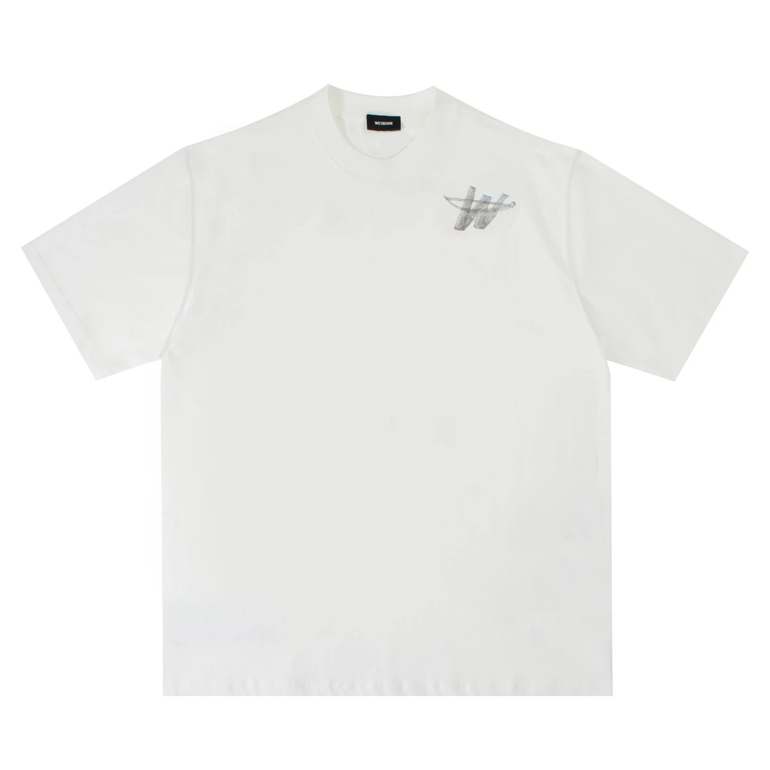WETIDONE T-Shirts Short-Sleeve Crewneck — w 36 white