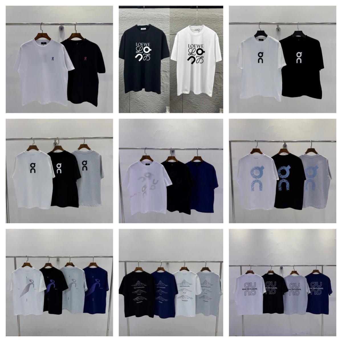 On Running Trendy T-Shirt Summer New Arrival Breathable Comfortable Unisex Pure Cotton Loose Fit Casual Sports Short Sleeve Tee