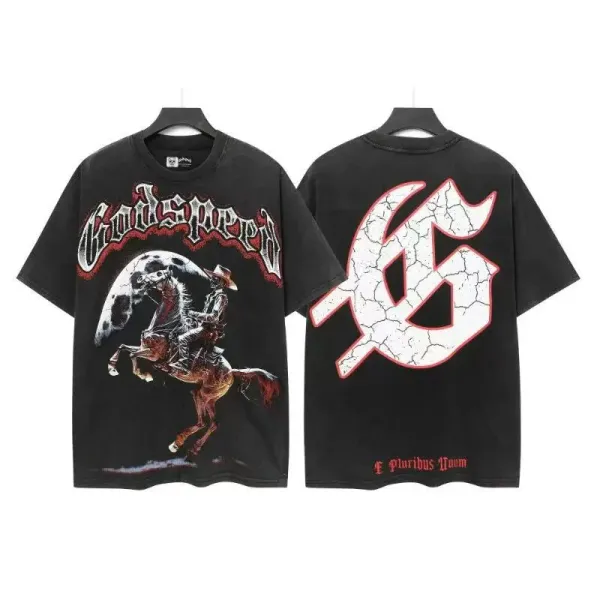 Godspeed Out Of Many One Skeleton Basketball T-Shirt Black - 28