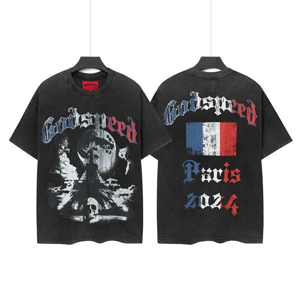 Godspeed Out Of Many One Skeleton Basketball T-Shirt Black - 31