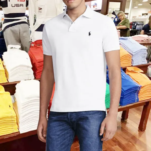 Polo Ralph Lauren Classic Fit Polo White Polo Shirt - 6