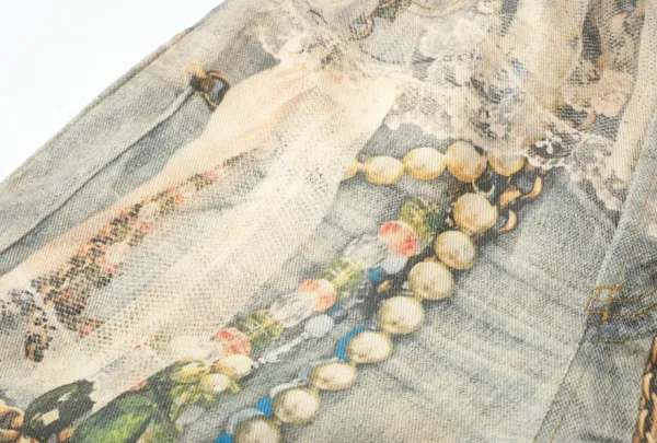 Denim Tears x Dior Jeans Multicolor Embellished Wide-Leg Jeans - 4
