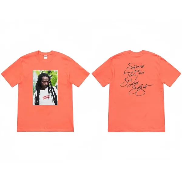 Supreme KAWS x Virgil Abloh Photo Tee Orange T-Shirt - 1