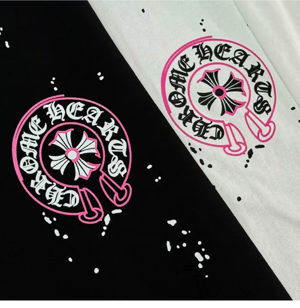Chrome Hearts Cross Print Black Pink T-Shirt - 10