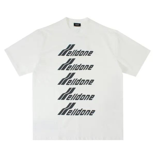 Design Helldon Graphic Print Oversized T-Shirt White - 24