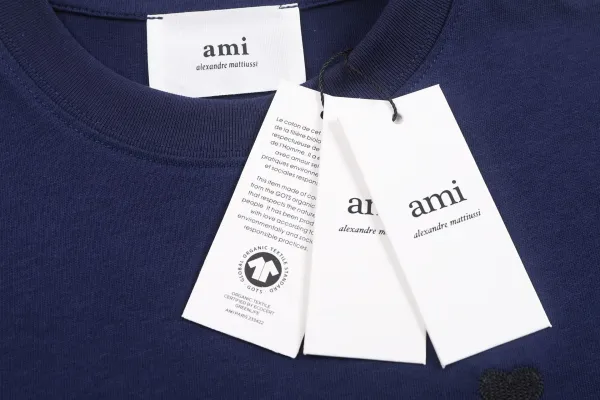 AMI Paris Classic Heart Logo Beige T-Shirt - 5