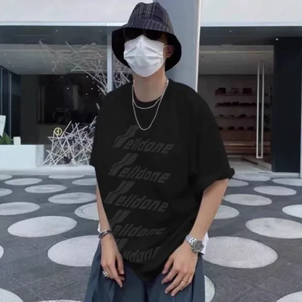 Design Helldon Graphic Print Oversized T-Shirt White - 36