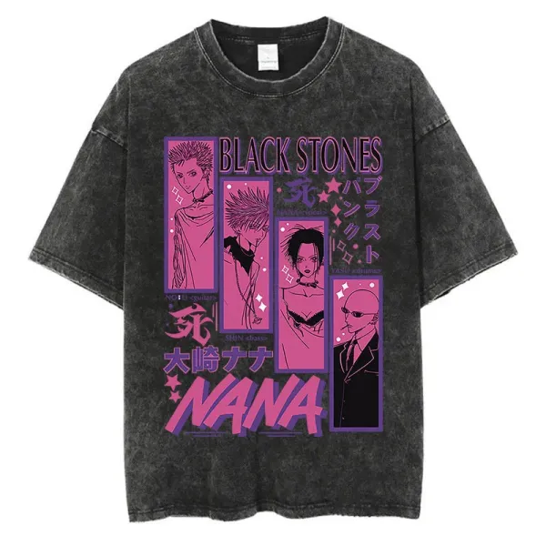 Design Black Stones x NANA Graphic Acid Wash T-Shirt - 1