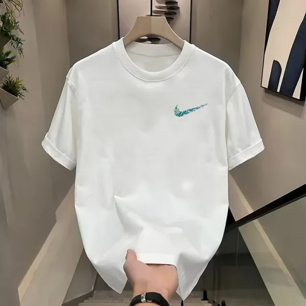 Nike Swoosh Graphic Print White T-Shirt - 9