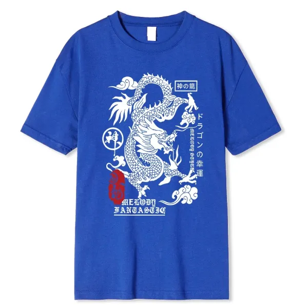 Design Dragon Motif Orange T-Shirt - 10