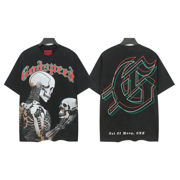 Godspeed Skeleton Graphic Black T-Shirt - 11