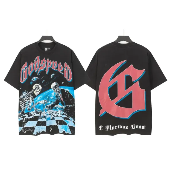 Godspeed Skeleton Graphic Black T-Shirt - 22