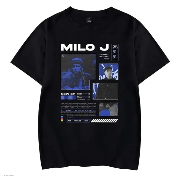 Design MILO J 511 Graphic Print Black T-Shirt T-Shirts - 1