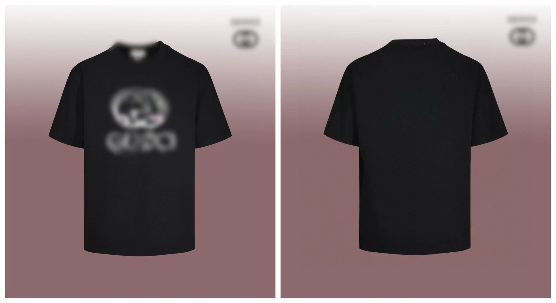 Gucci Rabbit Logo Print Black T-Shirt - 5