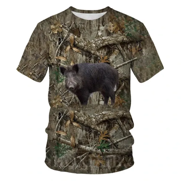 Design Woodland Snipe Camo Print T-Shirt - 22