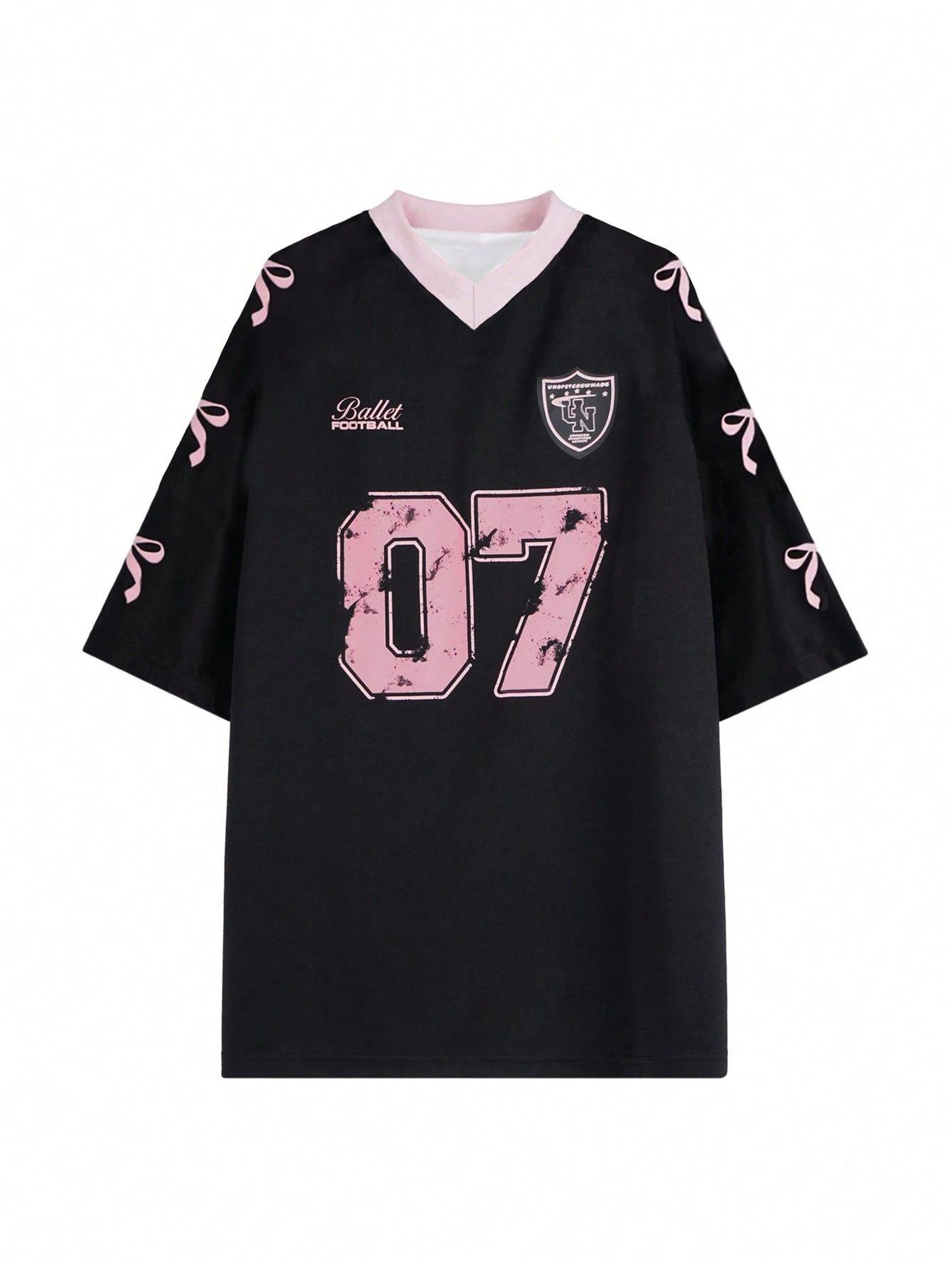 Design Ballet Football 07 Distressed Jersey Red T-Shirt T-Shirts - 8