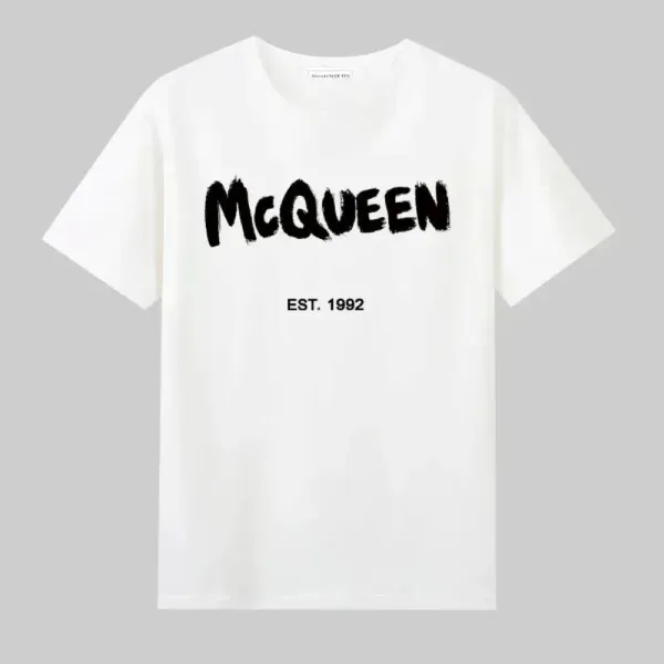 Alexander McQueen Rainbow Logo Black T-Shirt - 4