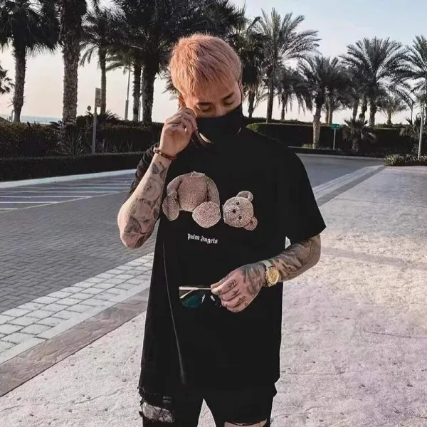 Palm Angels Teddy Bear Graphic White T-Shirt - 10