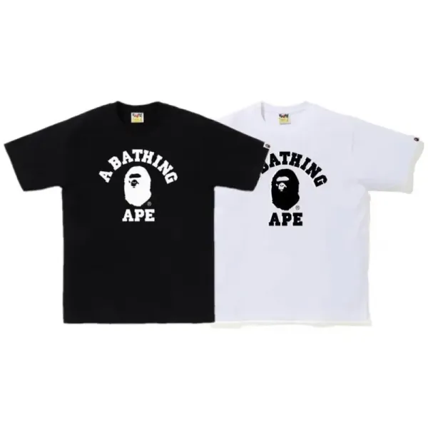 A Bathing Ape Multi-Logo Print White T-Shirt - 25