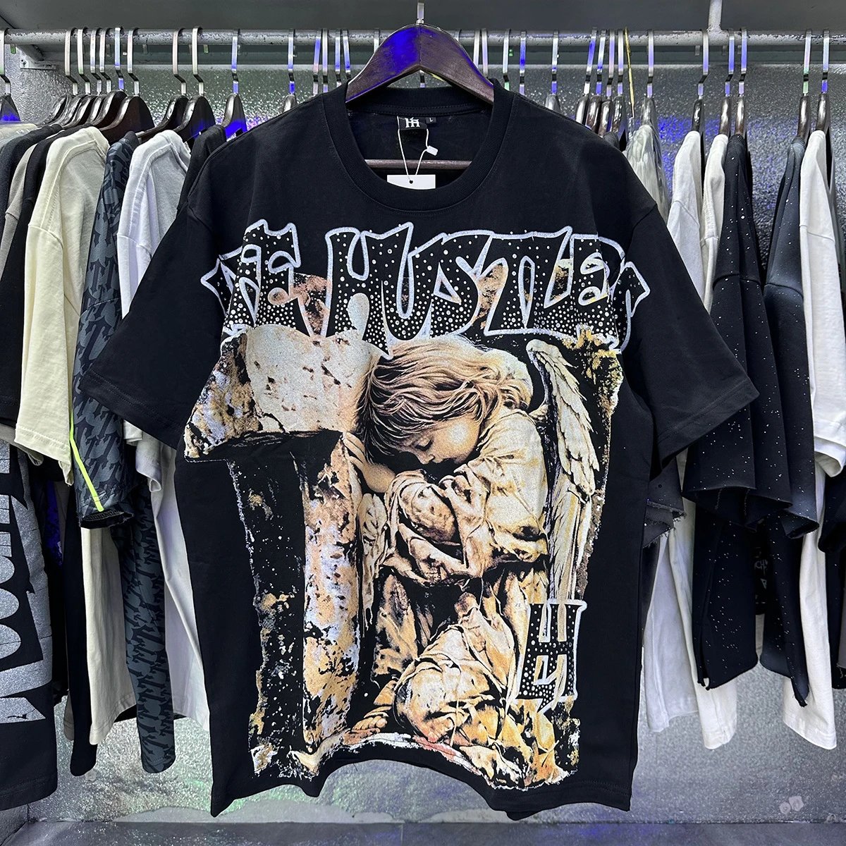 Design Life Hustlers Jesus Is King Graphic T-Shirt Black T-Shirts - 20