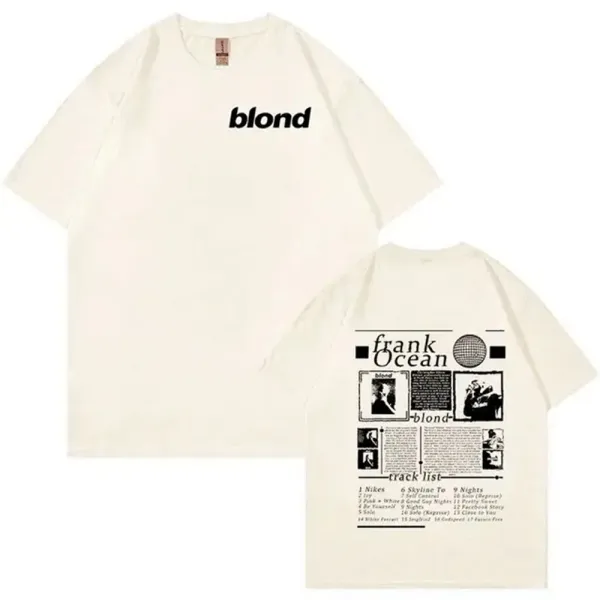 Frank Ocean Blond T-Shirt Beige Green Print - 8